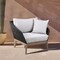 Armen Living Athos Indoor Outdoor Club Chair in Light Eucalyptus Wood with Charcoal Rope and Gray Cushions LCATCHWDLT - alternate 8